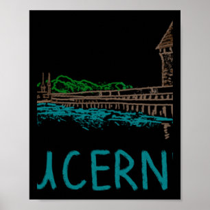 Lucerne Switzerland Souvenir Gift For Tourists Sti Poster