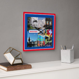 Lucerne, Switzerland  Square Wall Clock
