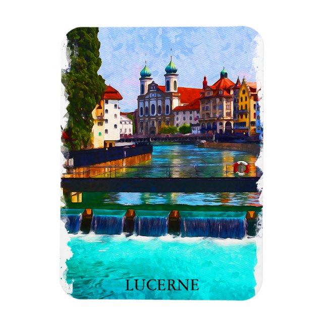 Lucerne Switzerland Swiss Europe Magnet (Vertical)