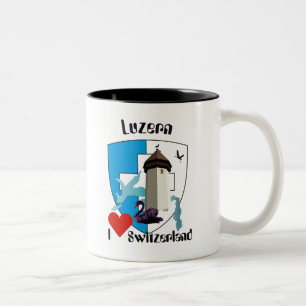 Lucerne Switzerland Two-Tone Coffee Mug