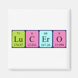 Lucero periodic table name magnet