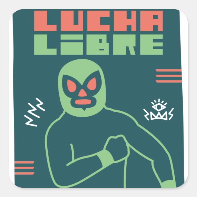 LUCHA LIBRE#120 SQUARE STICKER (Front)