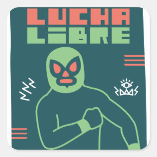 LUCHA LIBRE#120 SQUARE STICKER