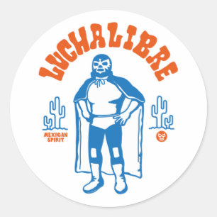 LUCHA LIBRE#127 CLASSIC ROUND STICKER