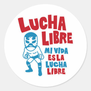 LUCHA LIBRE#89 CLASSIC ROUND STICKER