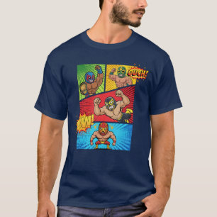 Lucha Libre Comic Book Meican Wrestling Cartoon Wr T-Shirt