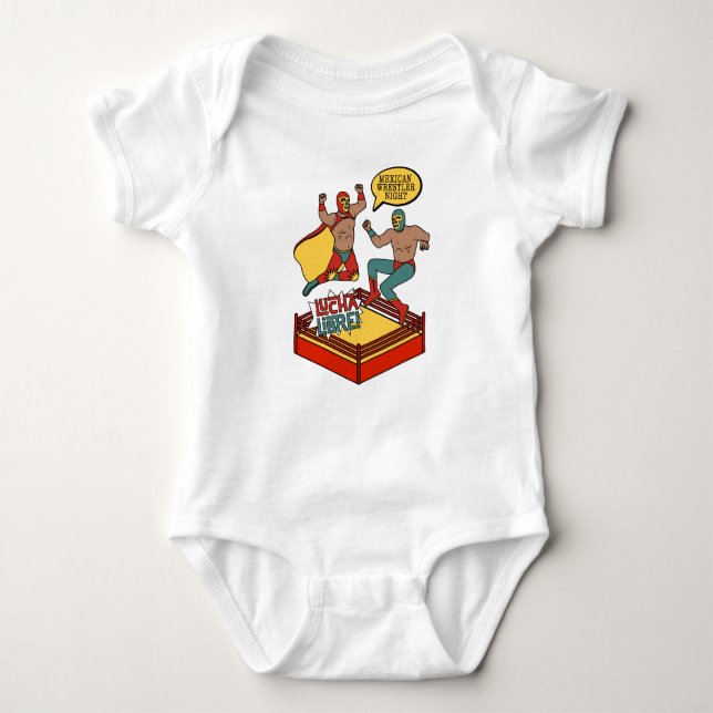 Lucha Libre Heroes Baby Bodysuit (Front)