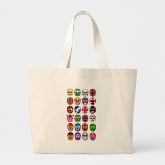 Lucha Libre Luchador Mexican Wrestling Masks Large Tote Bag