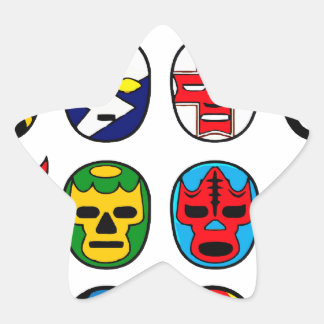 Lucha Libre Luchador Mexican Wrestling Masks Star Sticker