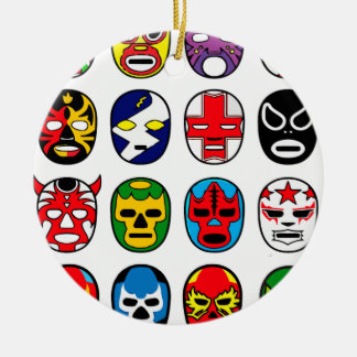 Lucha Libre Mask wrestler Mexican Wrestling Ceramic Ornament