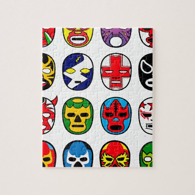 Lucha Libre Mask wrestler Mexican Wrestling Jigsaw Puzzle (Vertical)