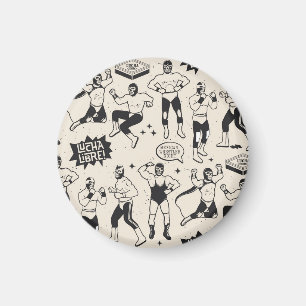 Lucha Libre: Mexican Wrestler pattern Magnet