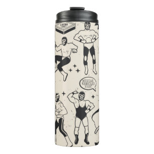 Lucha Libre: Mexican Wrestler pattern Thermal Tumbler