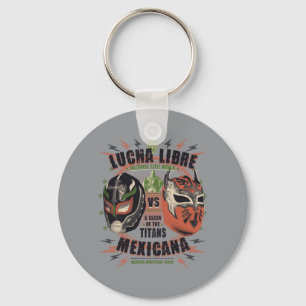 Lucha Libre Mexico Wrestling Luchador Mask Nacho Key Ring