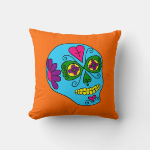 Lucha Libre Sugar Skull Cushion