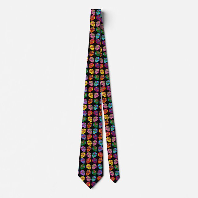 Lucha Libre Sugar Skull Tie (Front)