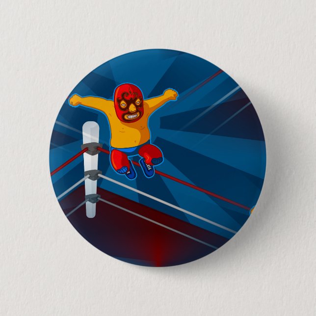 luchador 6 cm round badge (Front)