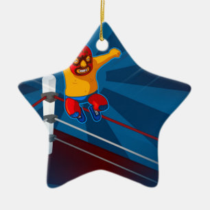 luchador ceramic tree decoration