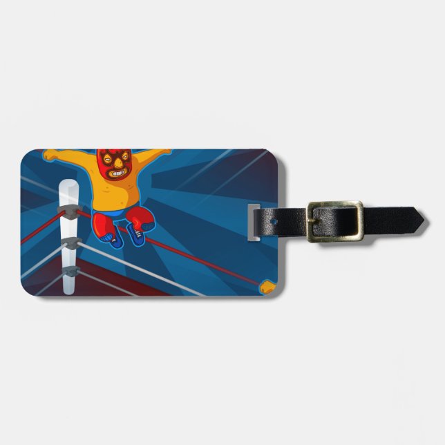 luchador luggage tag (Front Horizontal)