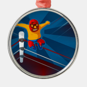 luchador metal tree decoration
