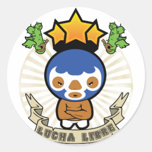 Luchadore Classic Round Sticker