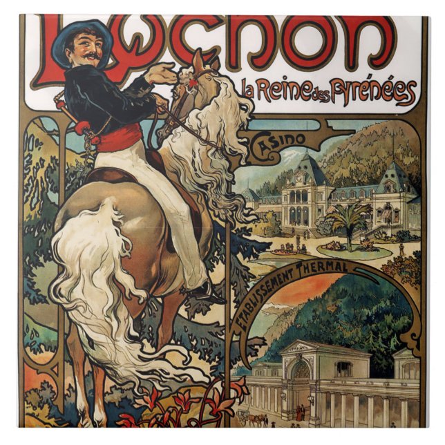 Luchon, Mucha Ceramic Tile (Front)