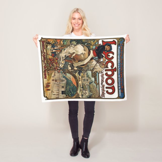 Luchon, Mucha Fleece Blanket (In Situ)