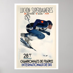 Luchon-Superbagneres 28th French International Ski Poster