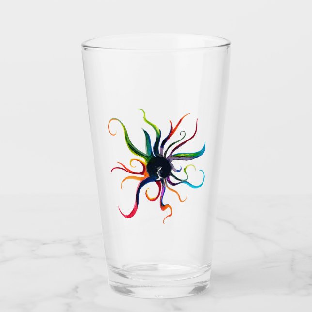 Luci - Her Sacred Image Glass Tumbler (Front)