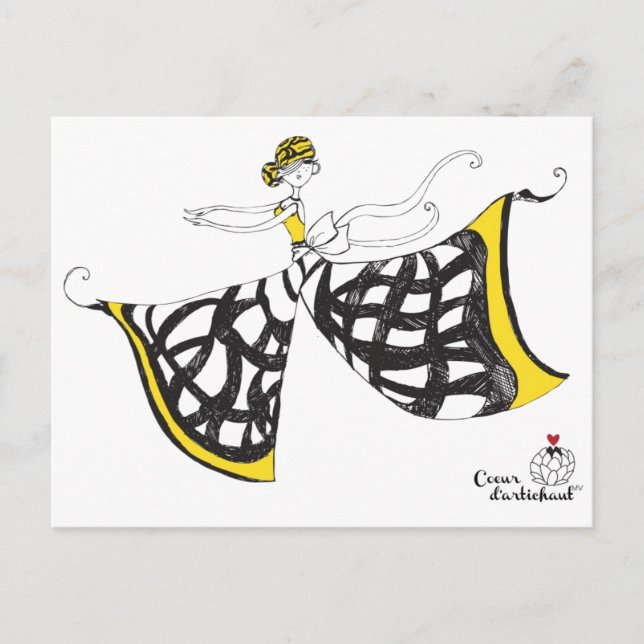 Lucia - Lady Butterfly Postcard (Front)
