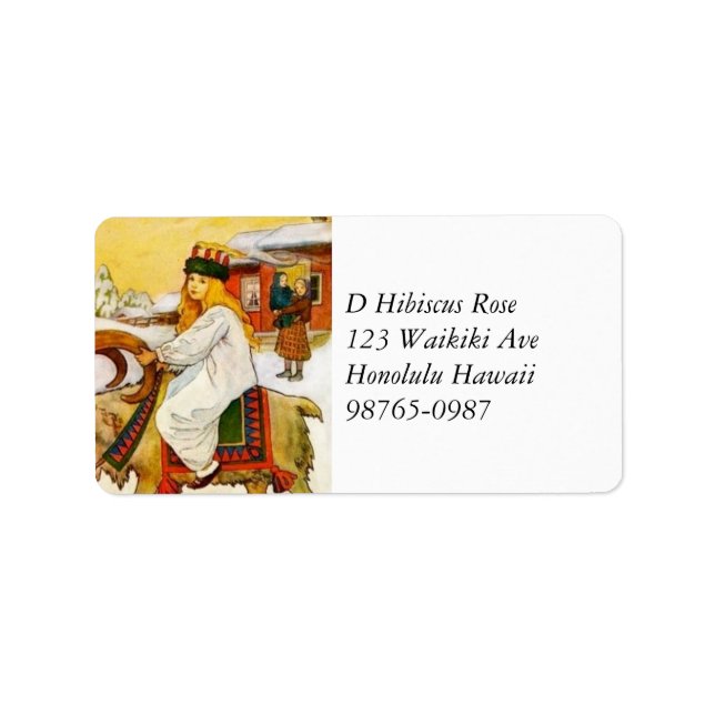 Lucia Rides the Jul Goat Label (Front)