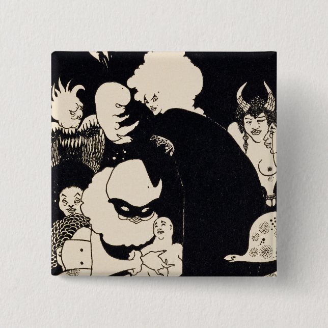 Lucian's Strange Creatures, illustration from 'Luc 15 Cm Square Badge (Front)