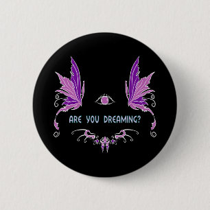 Lucid dreaming pin/button 6 cm round badge