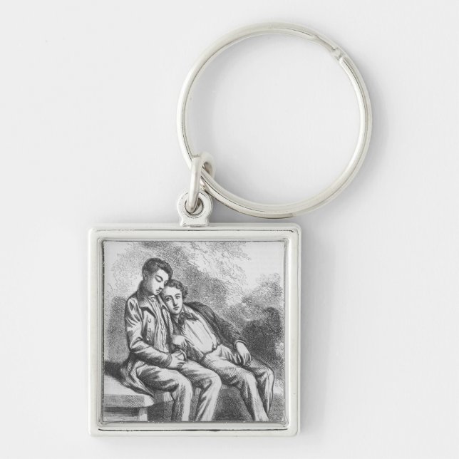 Lucien de Rubempre and David Sechard Key Ring (Front)