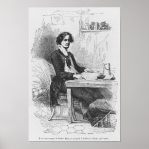 Lucien de Rubempre writing a letter Poster
