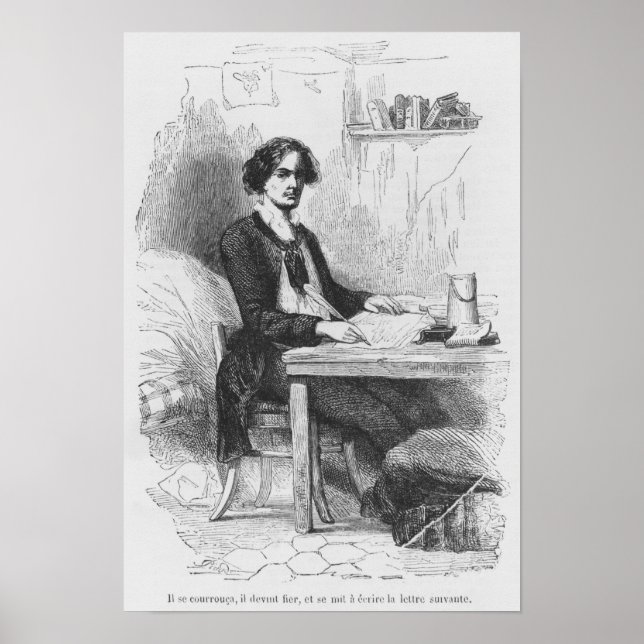 Lucien de Rubempre writing a letter Poster (Front)