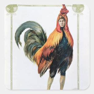 Lucien Guitry  in 'Chantecler' Square Sticker