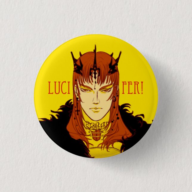Lucifer 3 Cm Round Badge (Front)