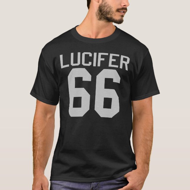 Lucifer #66 Football Jersey Dark T-Shirt (Front)