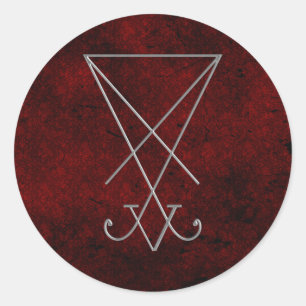 Lucifer Alchemy Sigil Gothic Art Classic Round Sticker