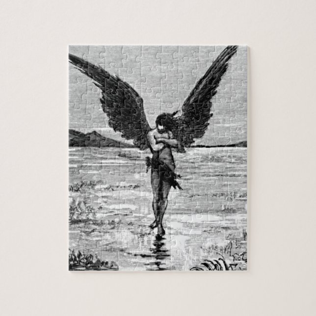 Lucifer as Satan, Devil or Angel? Vintage Ink Art Jigsaw Puzzle (Vertical)