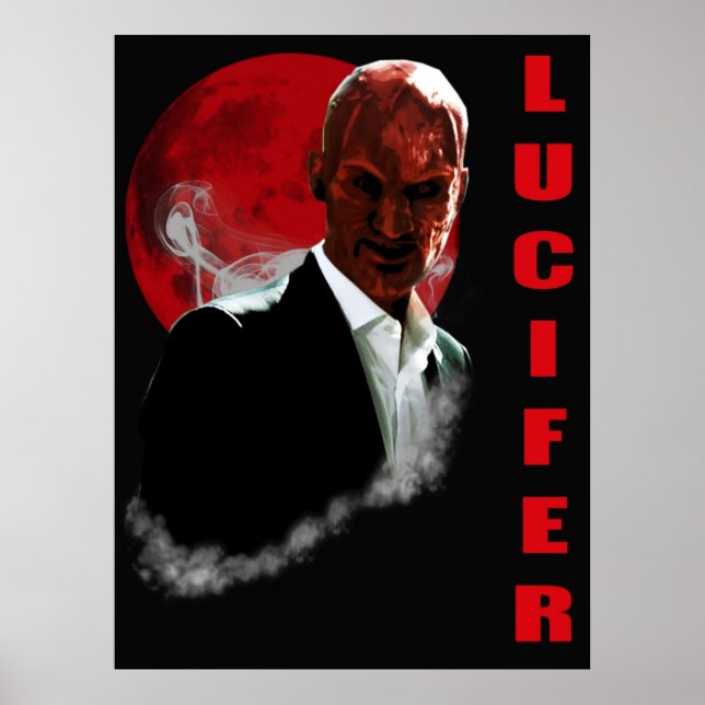 Lucifer devil face poster (Front)