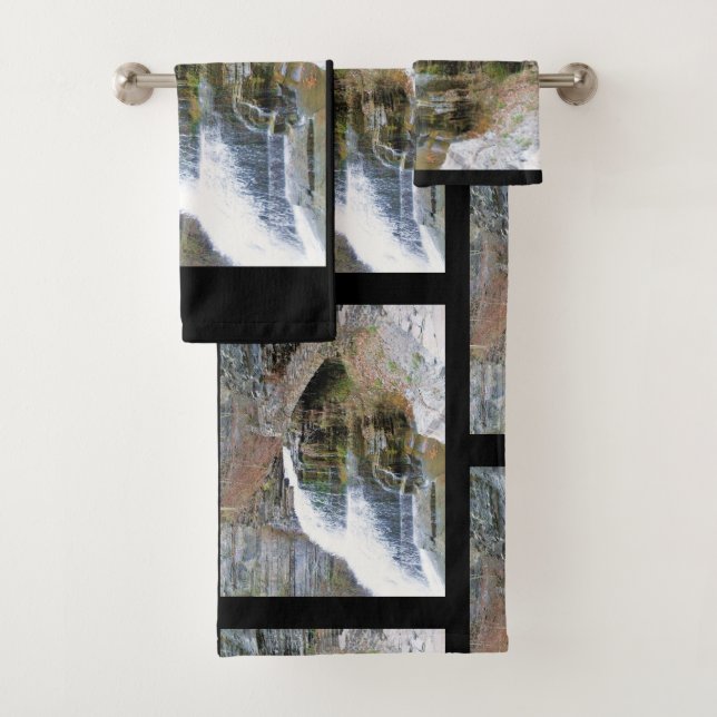 LUCIFER FALLS GORGE ITHACA N.Y.  BATH TOWEL SET (Insitu)