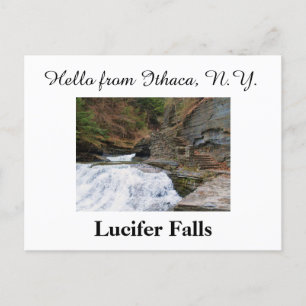 LUCIFER FALLS ITHACA NEW YORK  POSTCARD