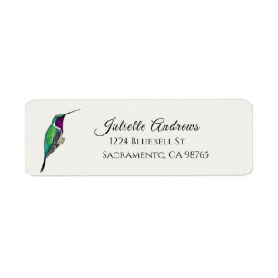 Lucifer Hummingbird Return Address Label