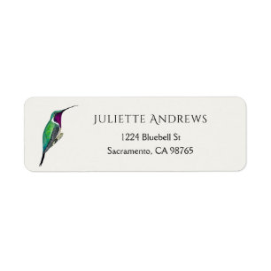 Lucifer Hummingbird Return Address Label
