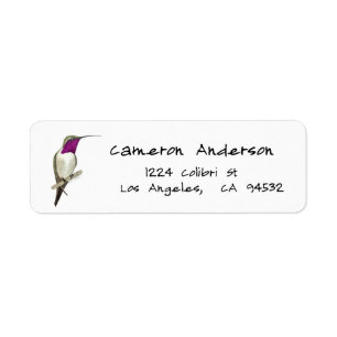 Lucifer Hummingbird Return Address Label