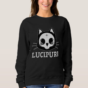 Lucifer Occult Satanic Cat Lucipurr Antichrist Bap Sweatshirt