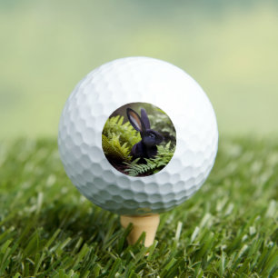 Lucifer the Black Bunny: A Dark Bundle of Mischief Golf Balls