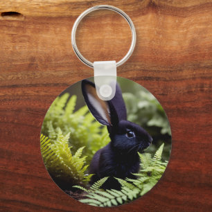 Lucifer the Black Bunny: A Dark Bundle of Mischief Key Ring